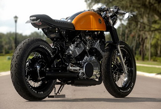 Красивый cafe racer из Yamaha XV750